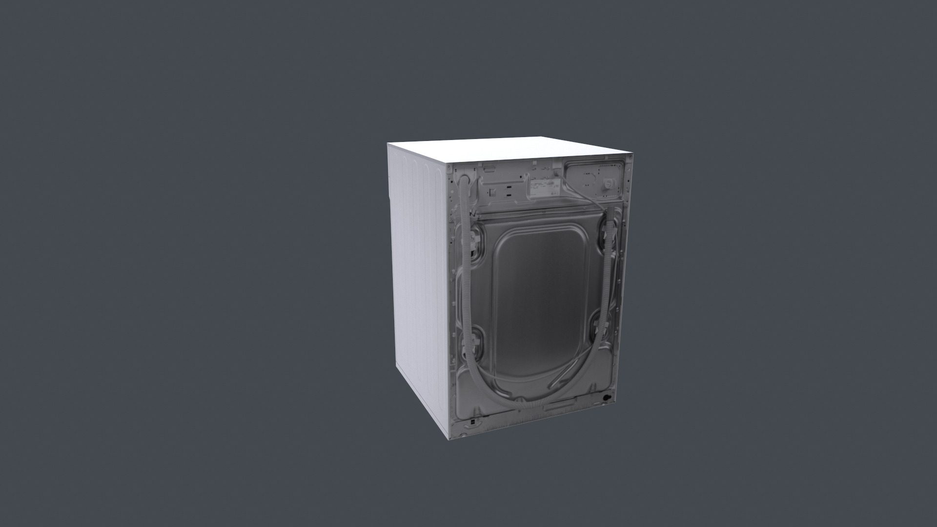 Washing machine Low-poly 3D model_3