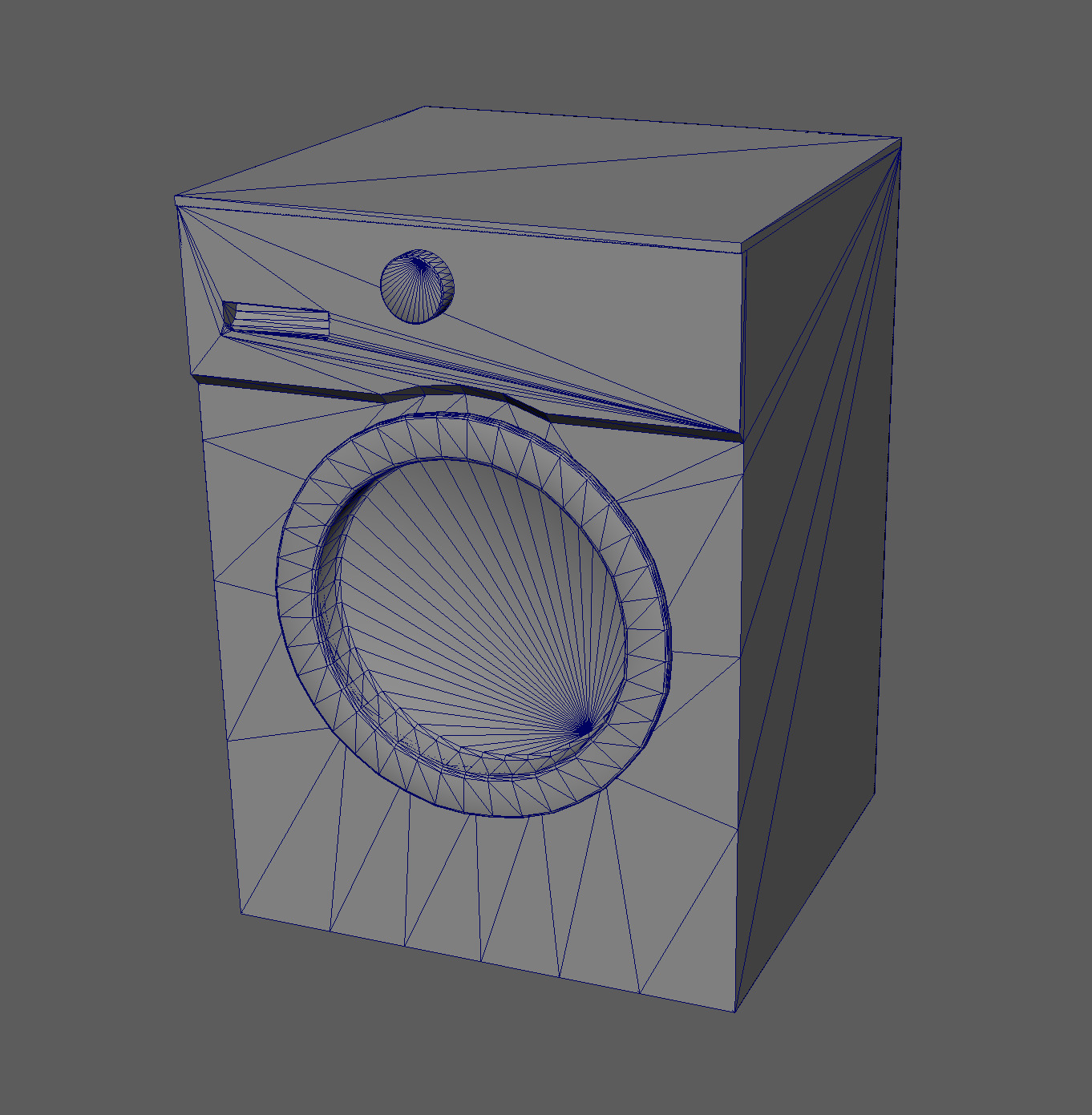 Washing machine Low-poly 3D model_6