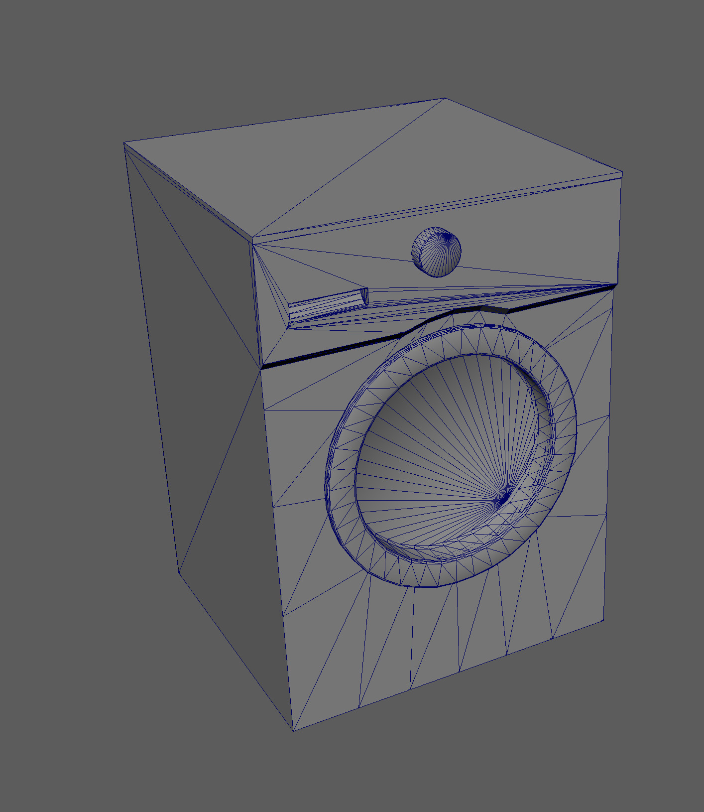 Washing machine Low-poly 3D model_5