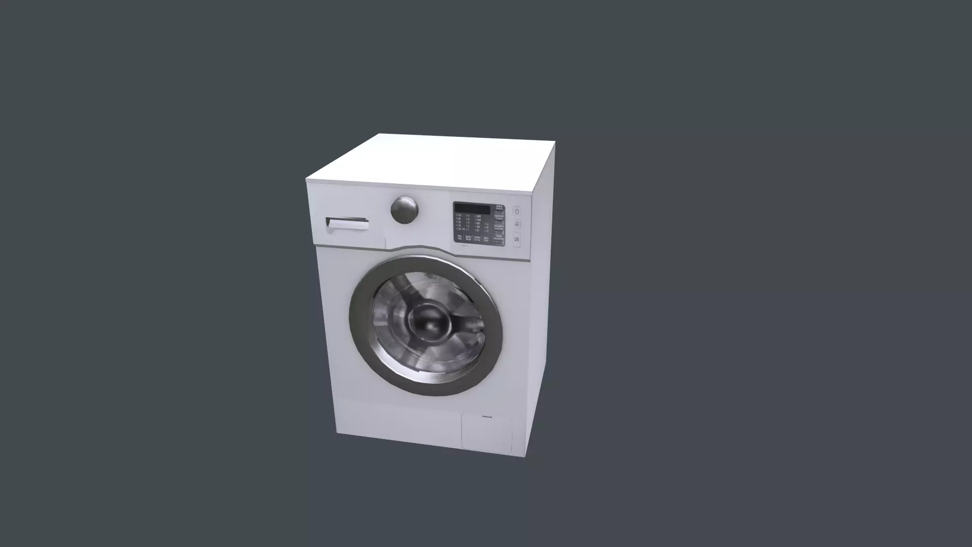 Washing machine Low-poly 3D model_0