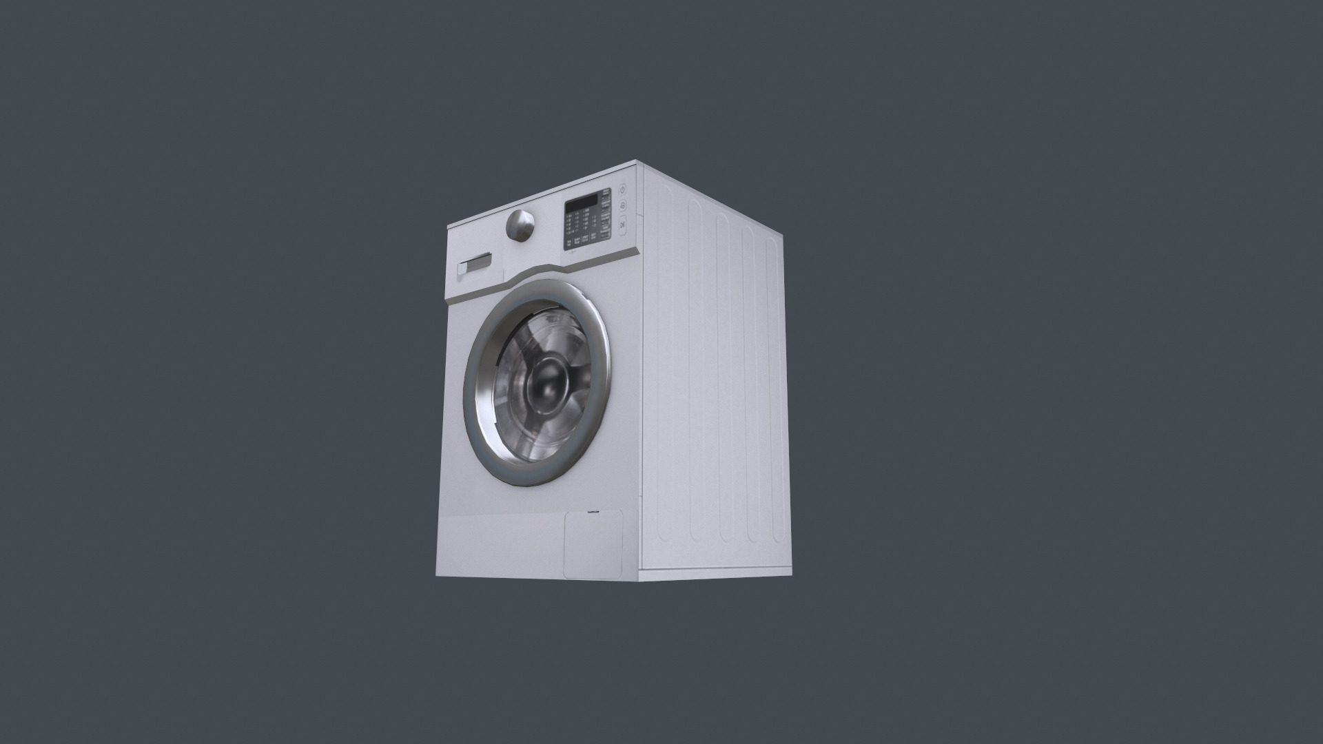 Washing machine Low-poly 3D model_4