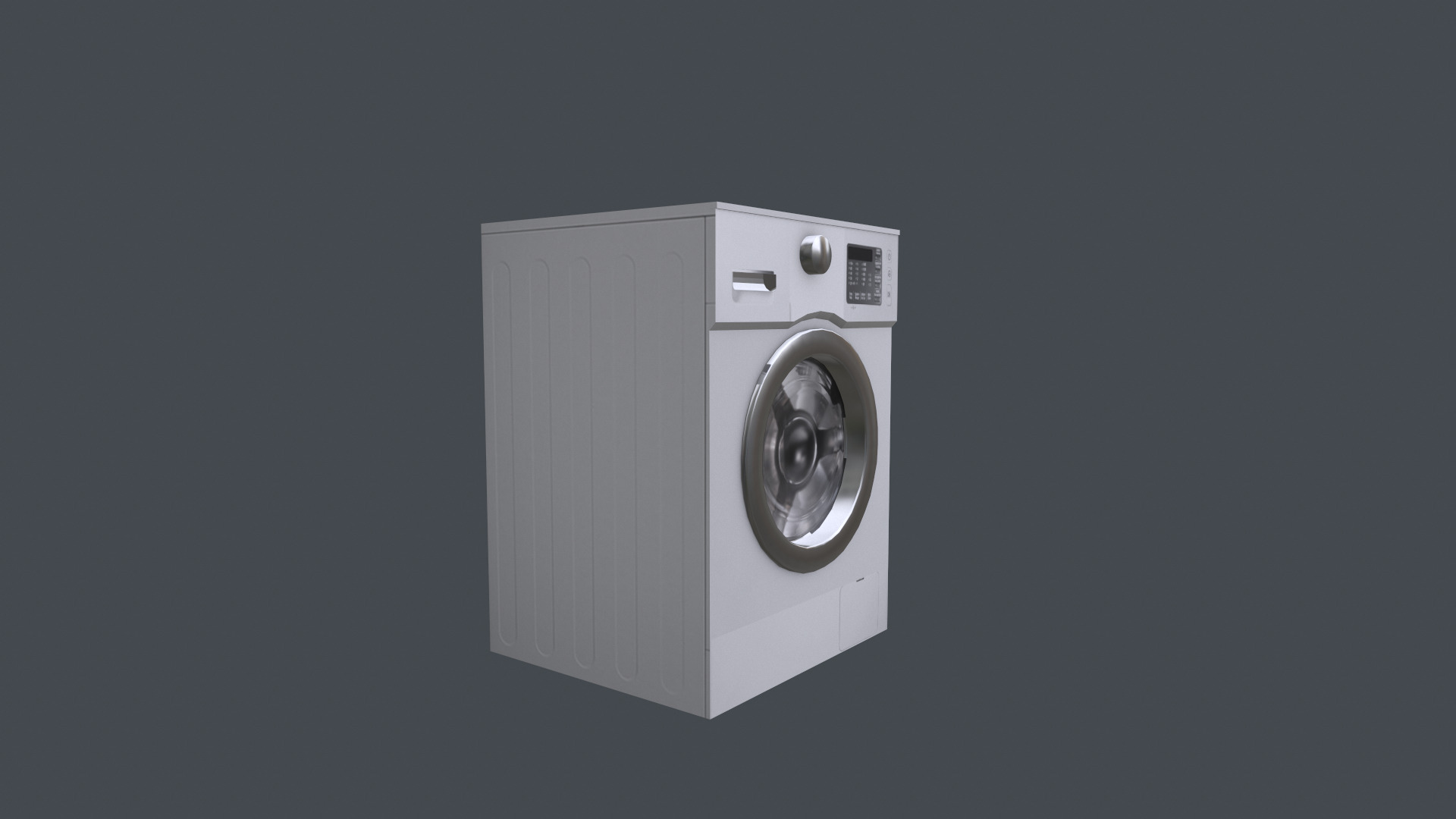 Washing machine Low-poly 3D model_2