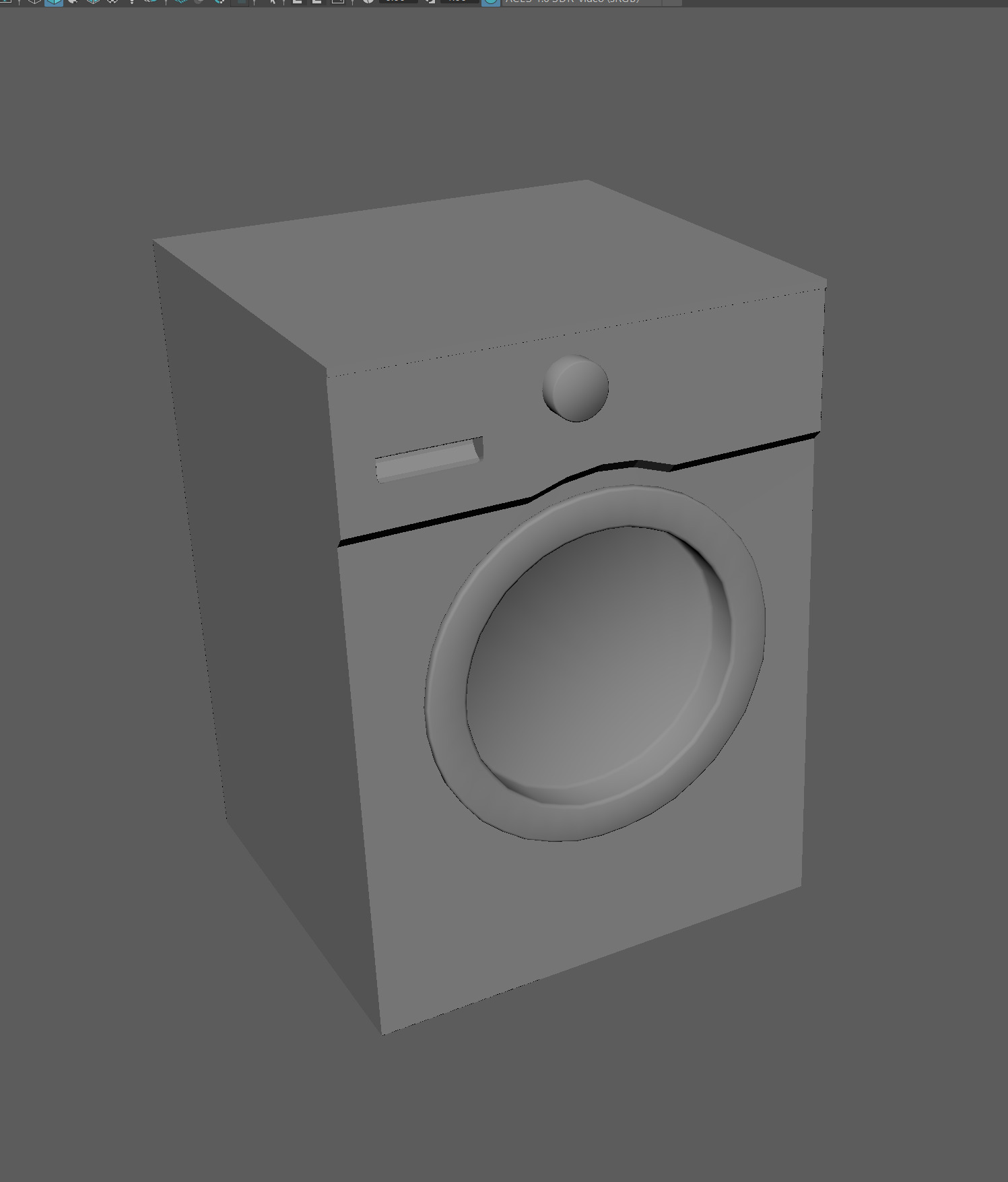 Washing machine Low-poly 3D model_7