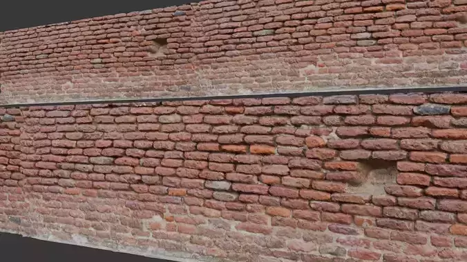 Old Brick Wall Scanned Model