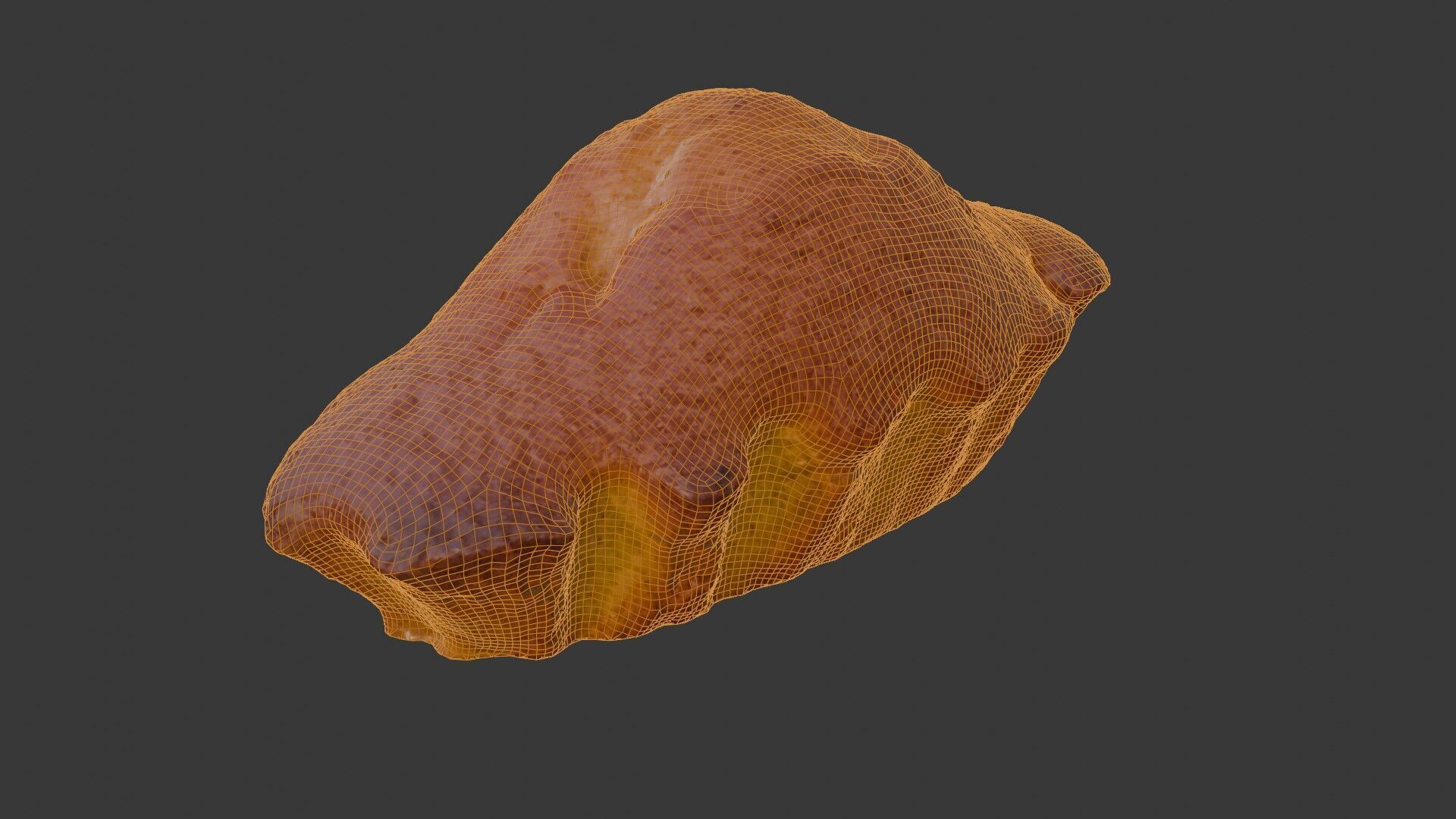 Baked Pie Scanned Model Low-poly 3D model_3