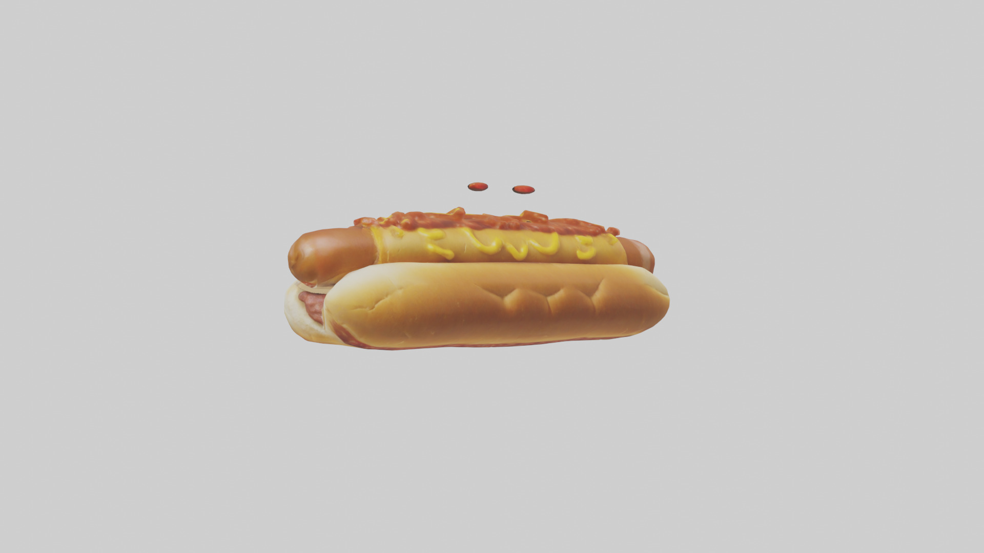 Chili dog model 3D model_1