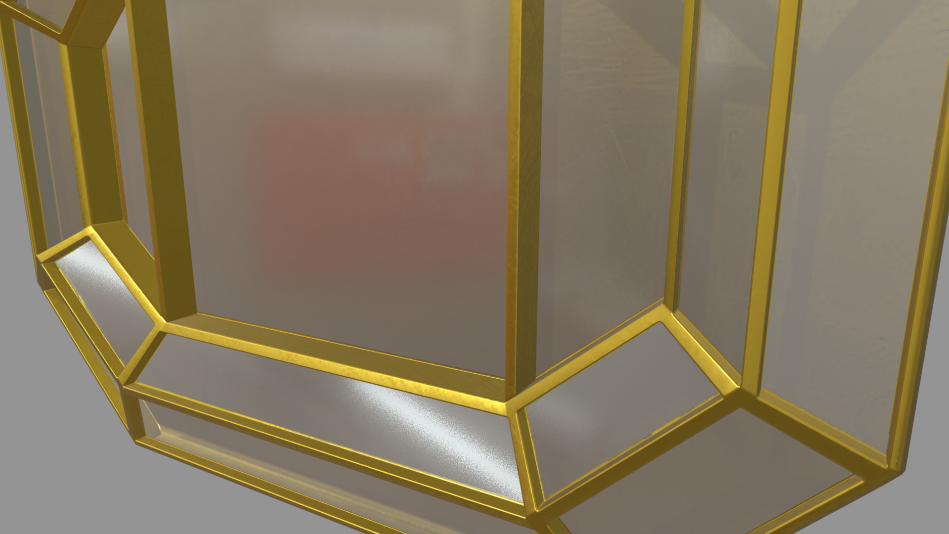 Gold Antique Mirror 01 Low-poly 3D model_5