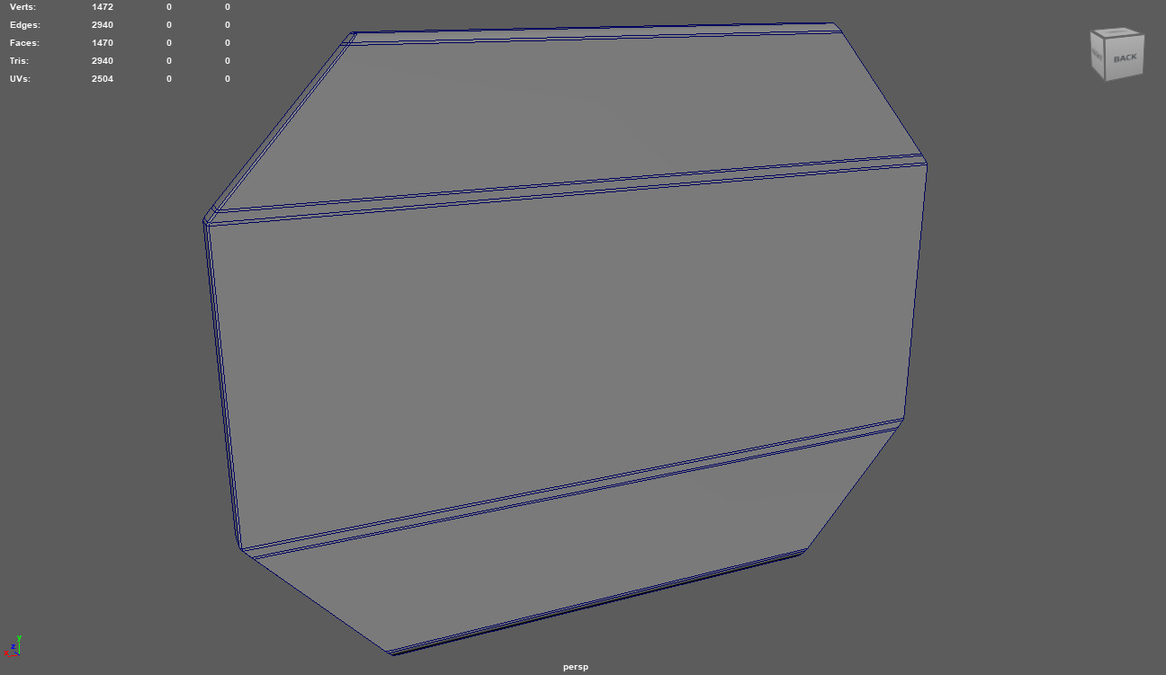 Gold Antique Mirror 01 Low-poly 3D model_10