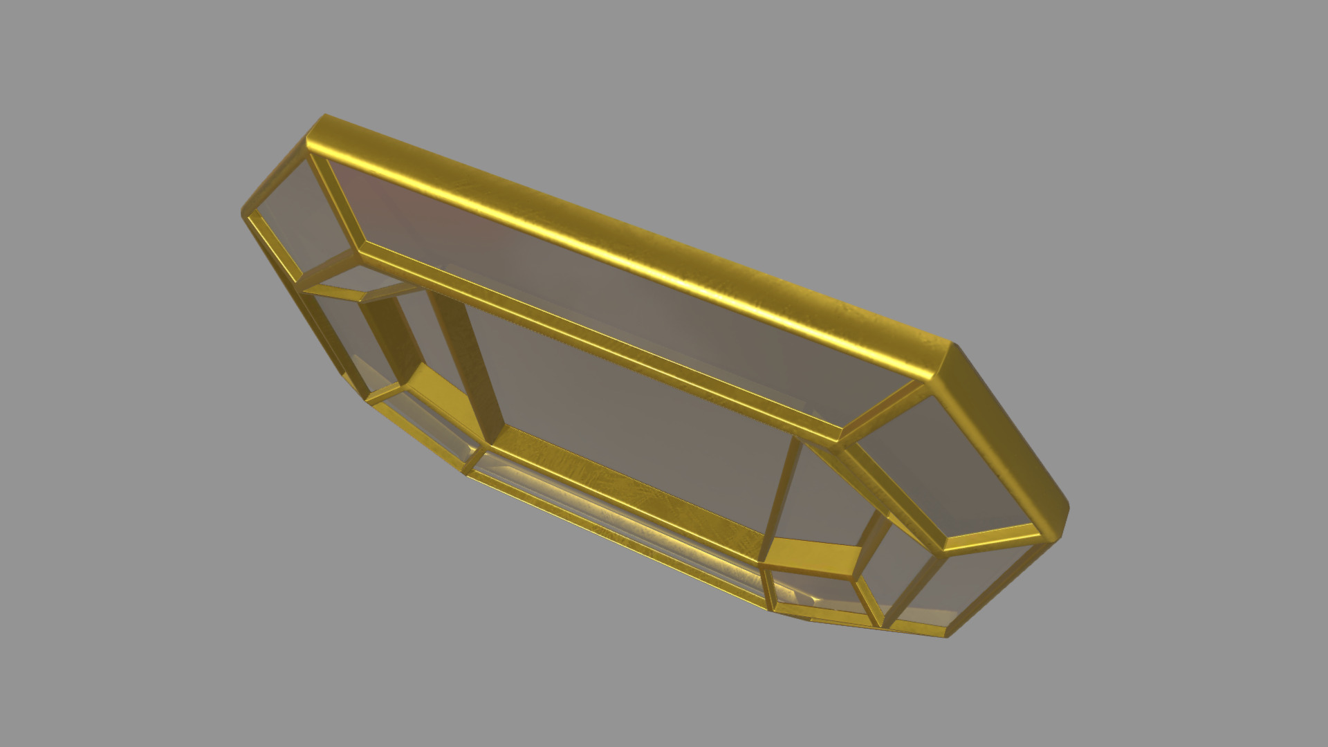 Gold Antique Mirror 01 Low-poly 3D model_3