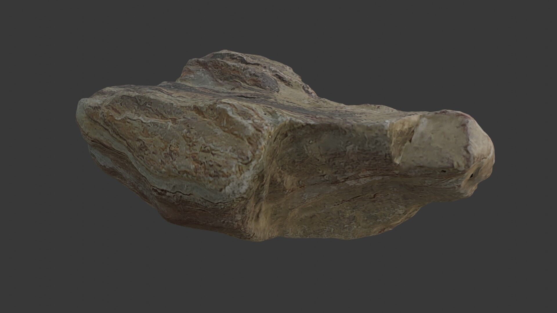 Realistic Rock Scanned Model Low-poly 3D model_3