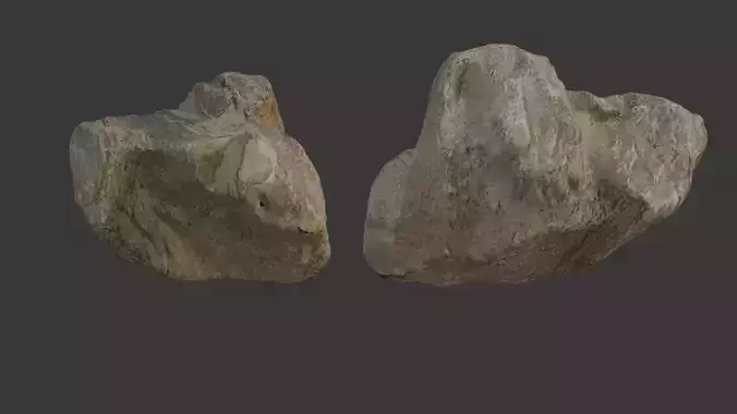 Realistic Rock Scanned Model Low-poly 3D model