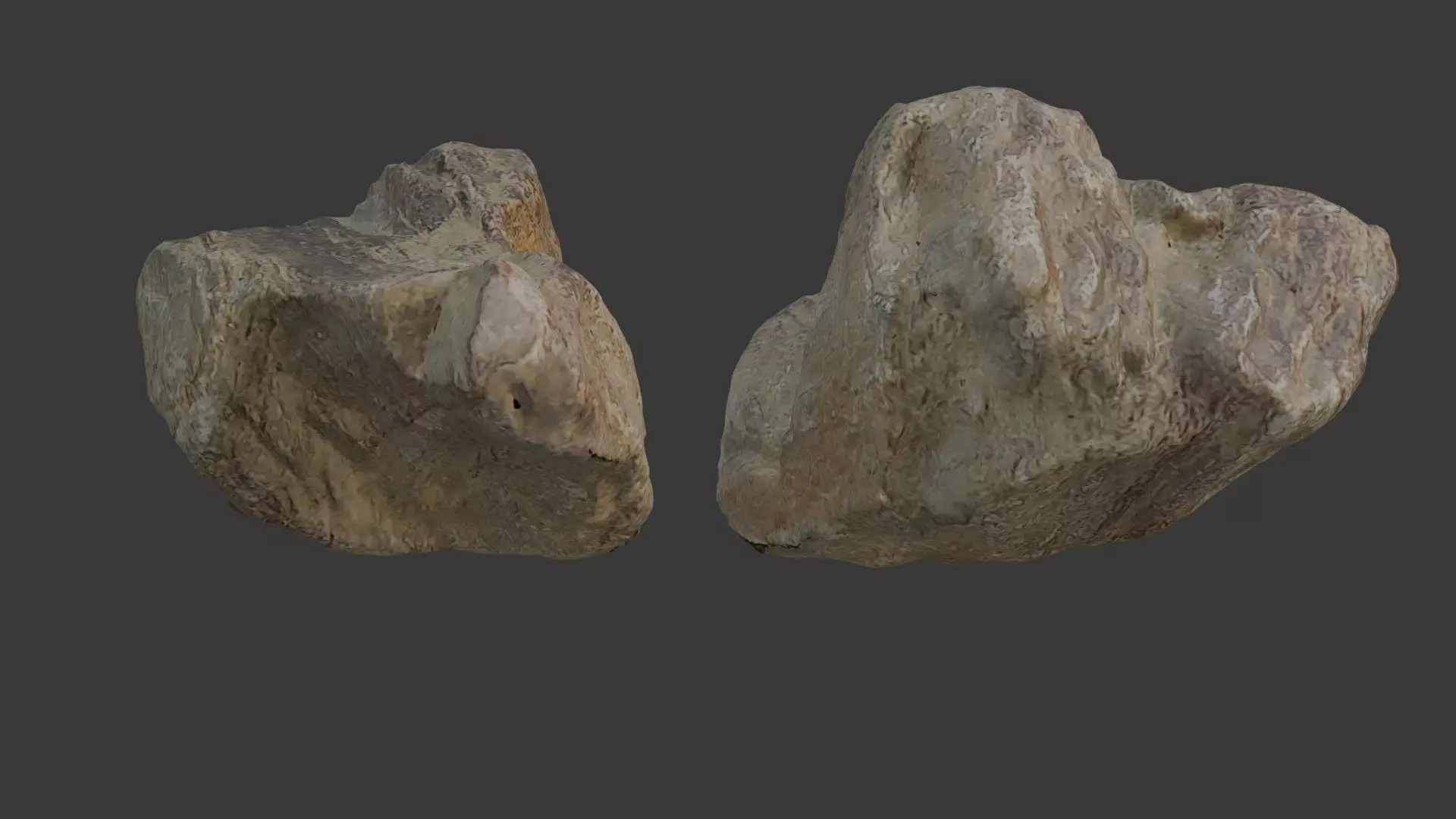 Realistic Rock Scanned Model Low-poly 3D model_0