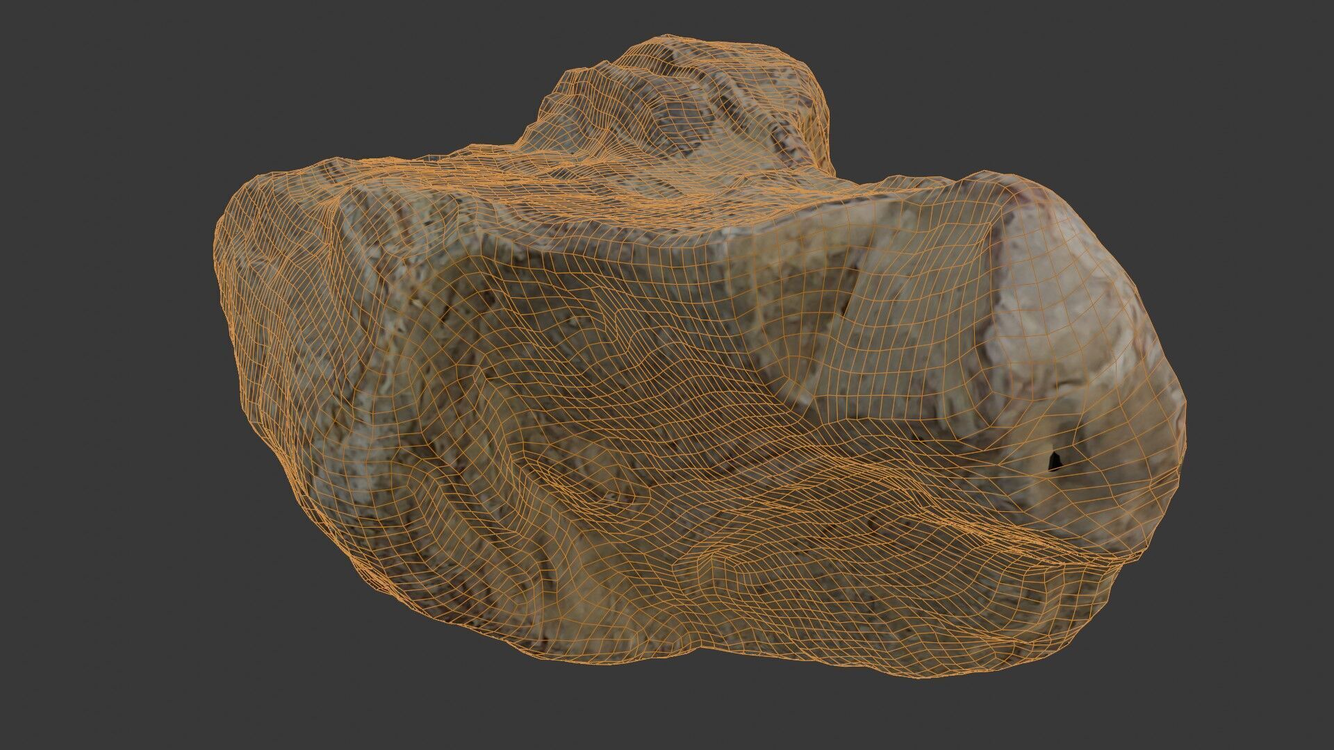 Realistic Rock Scanned Model Low-poly 3D model_2