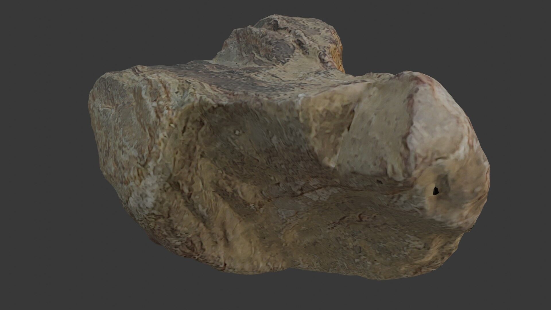 Realistic Rock Scanned Model Low-poly 3D model_1
