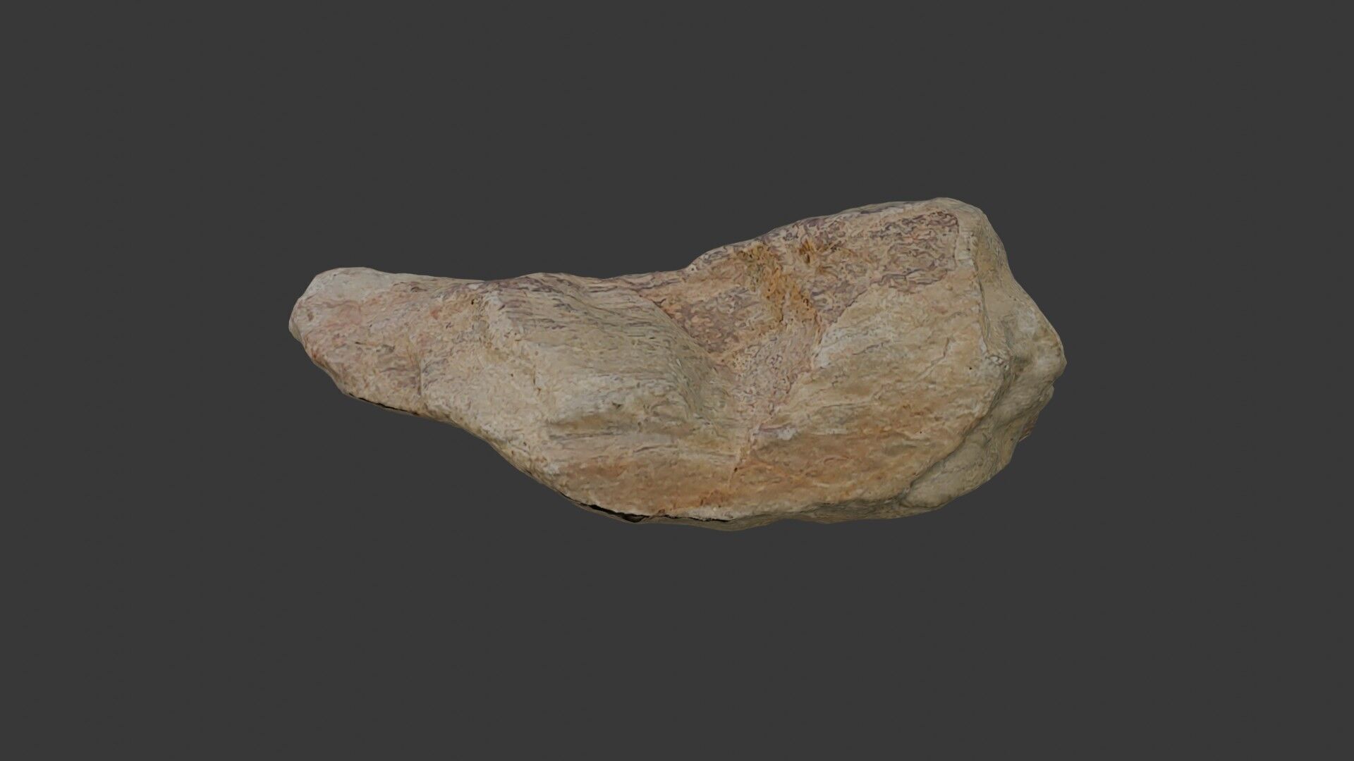 Realistic Rock Scanned Model Low-poly 3D model_5