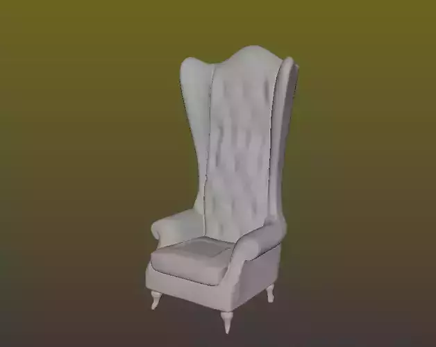  luxorious royal chair of high poly 