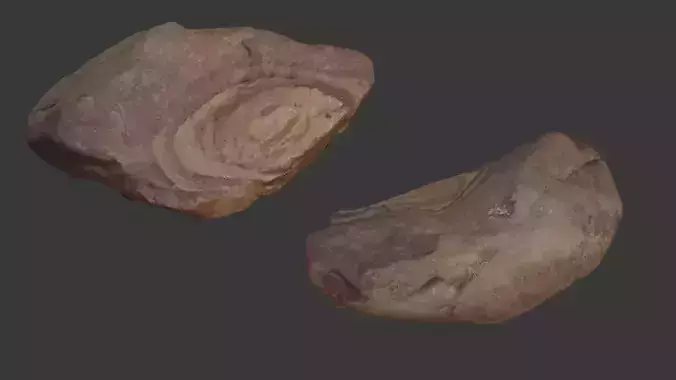 Layered Sedimentary Rock - 3D Scanned Model