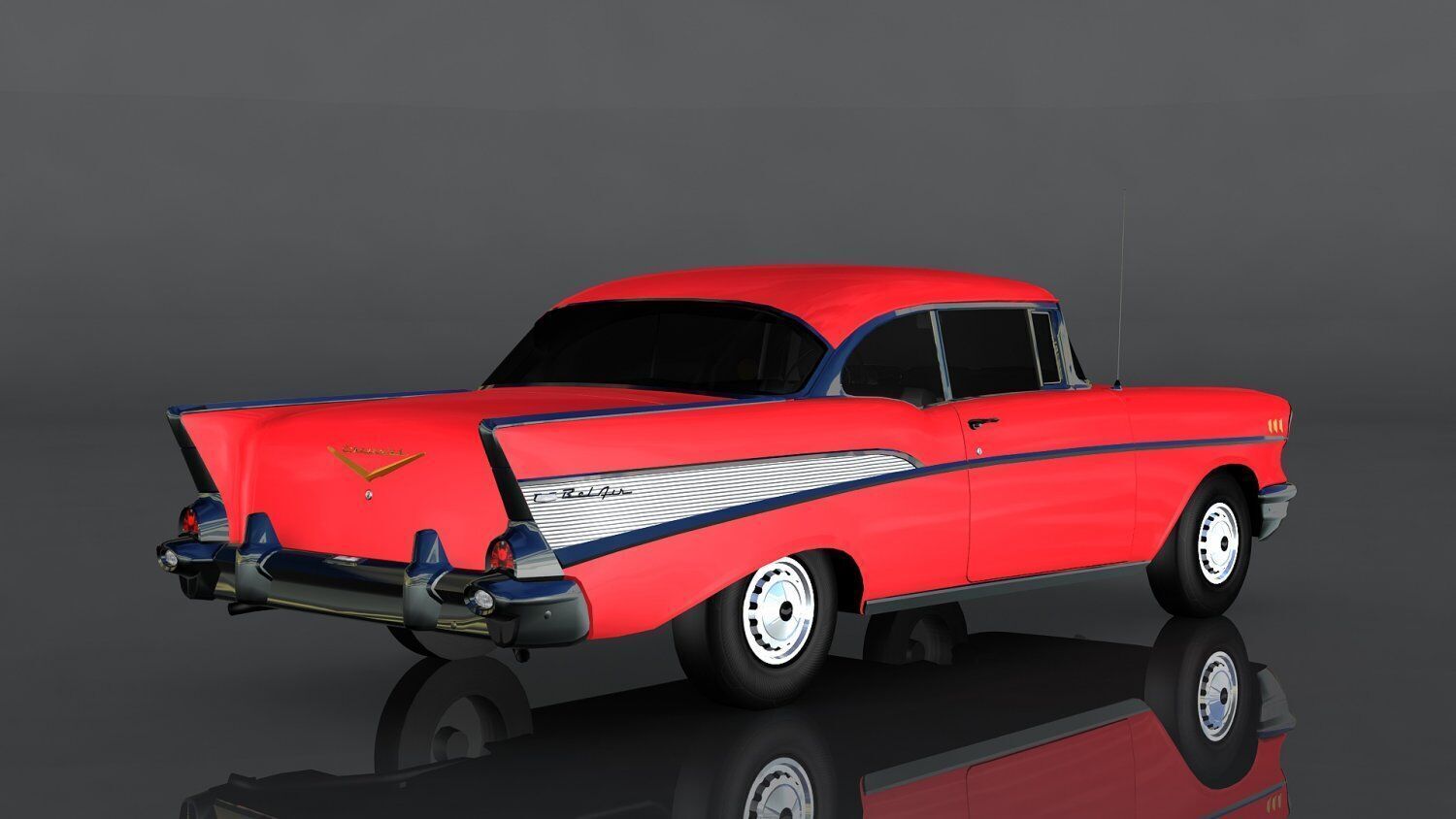 Chevrolet Bel Air Low-poly 3D model_4