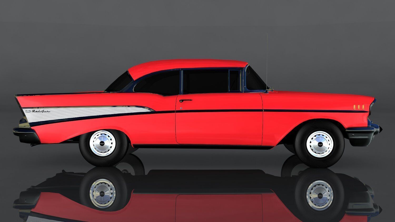 Chevrolet Bel Air Low-poly 3D model_3