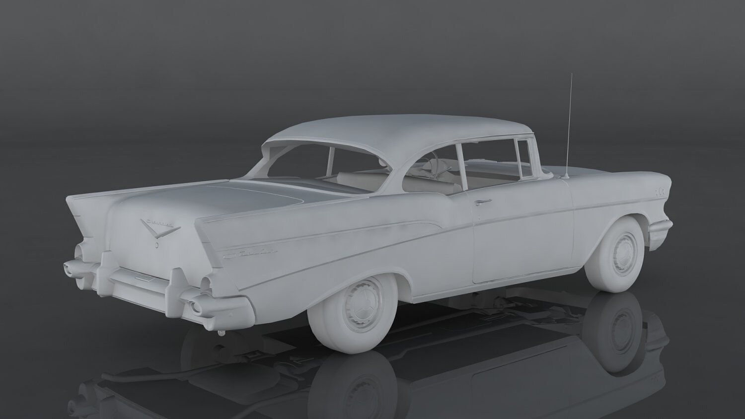 Chevrolet Bel Air Low-poly 3D model_9