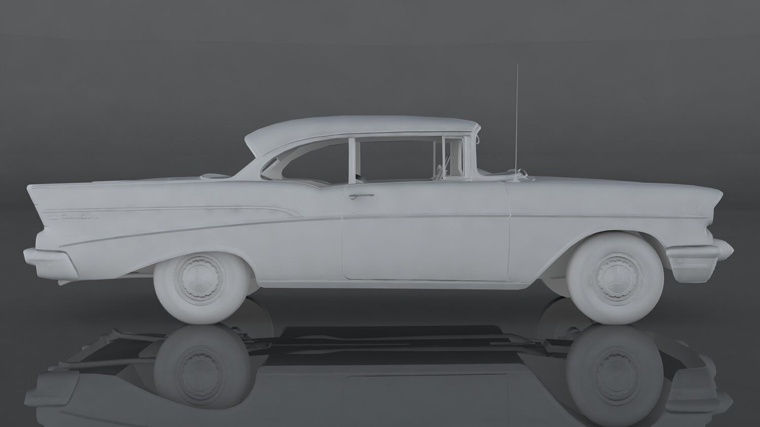 Chevrolet Bel Air Low-poly 3D model_10