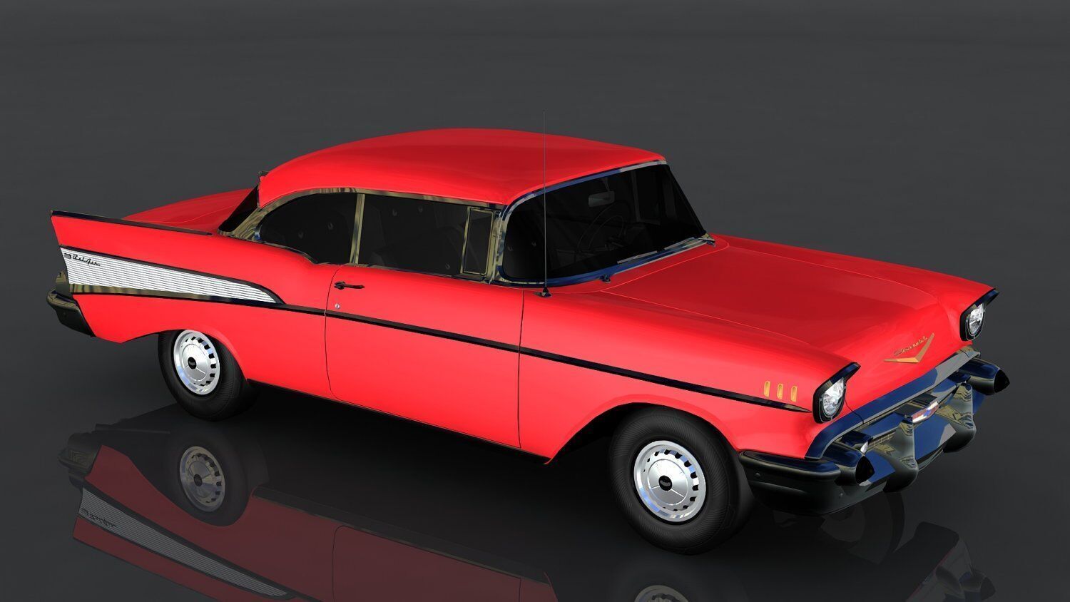 Chevrolet Bel Air Low-poly 3D model_2