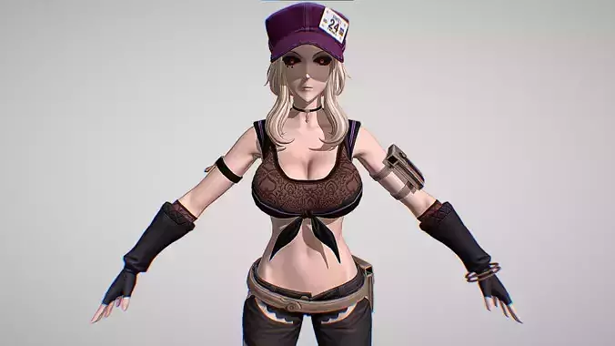 Coco - Code Vein - Hot Girl Low-poly 3D model