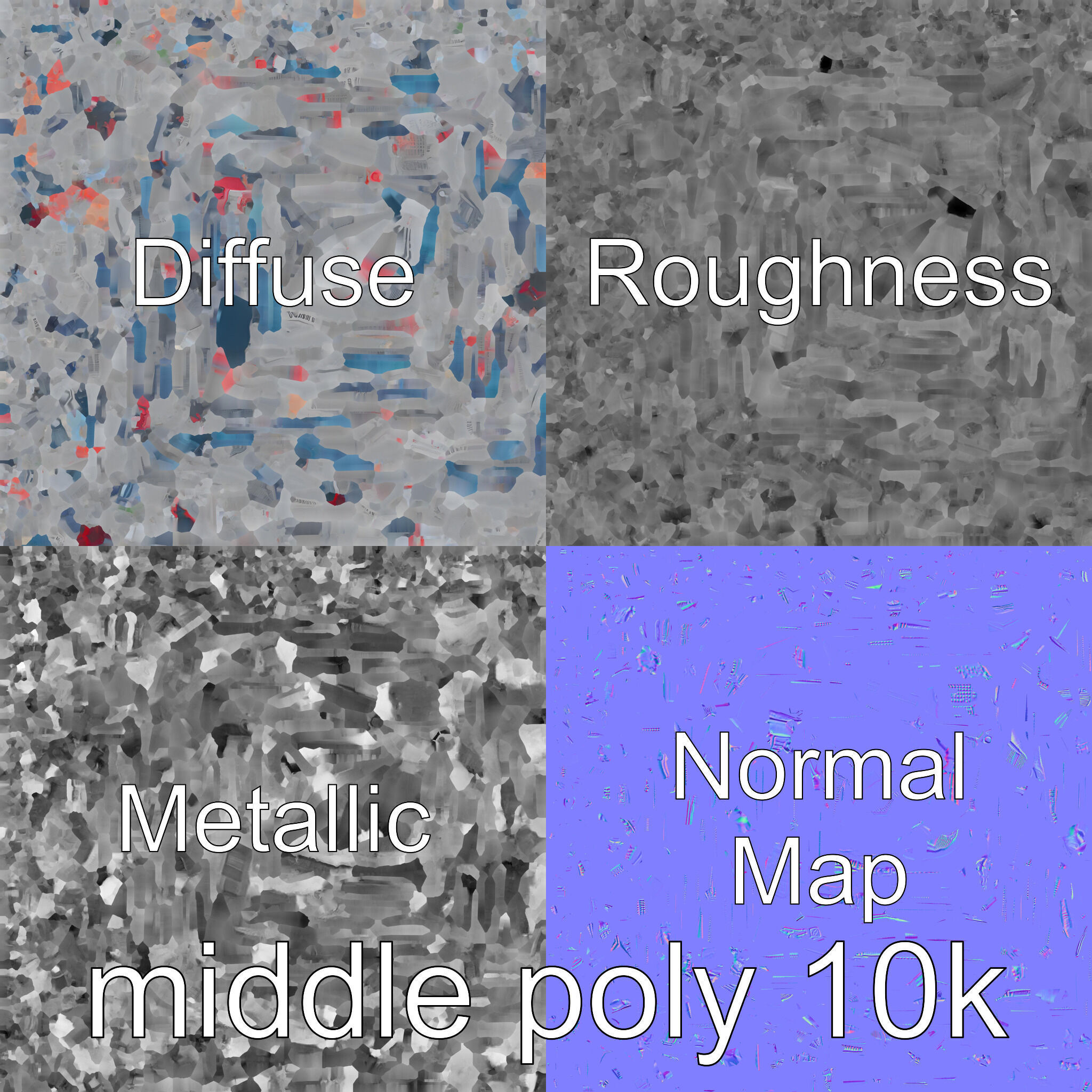 Cyberpunk Futuristic City Circular District Low-poly 3D model_32