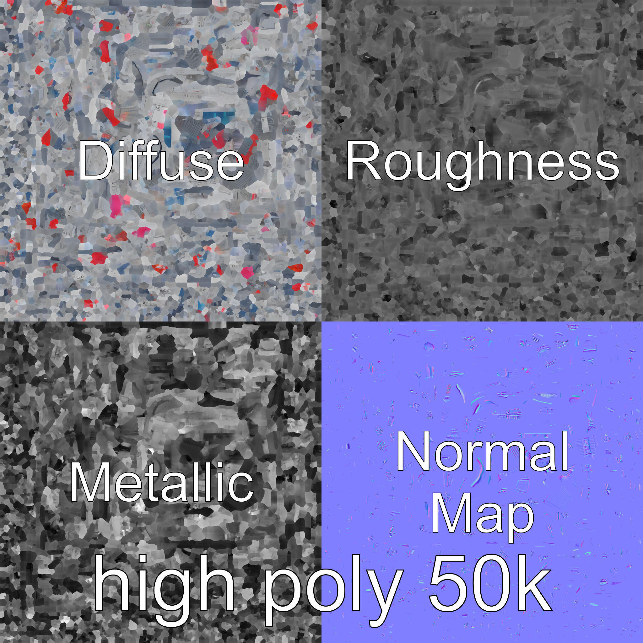 Cyberpunk Futuristic City Circular District Low-poly 3D model_31