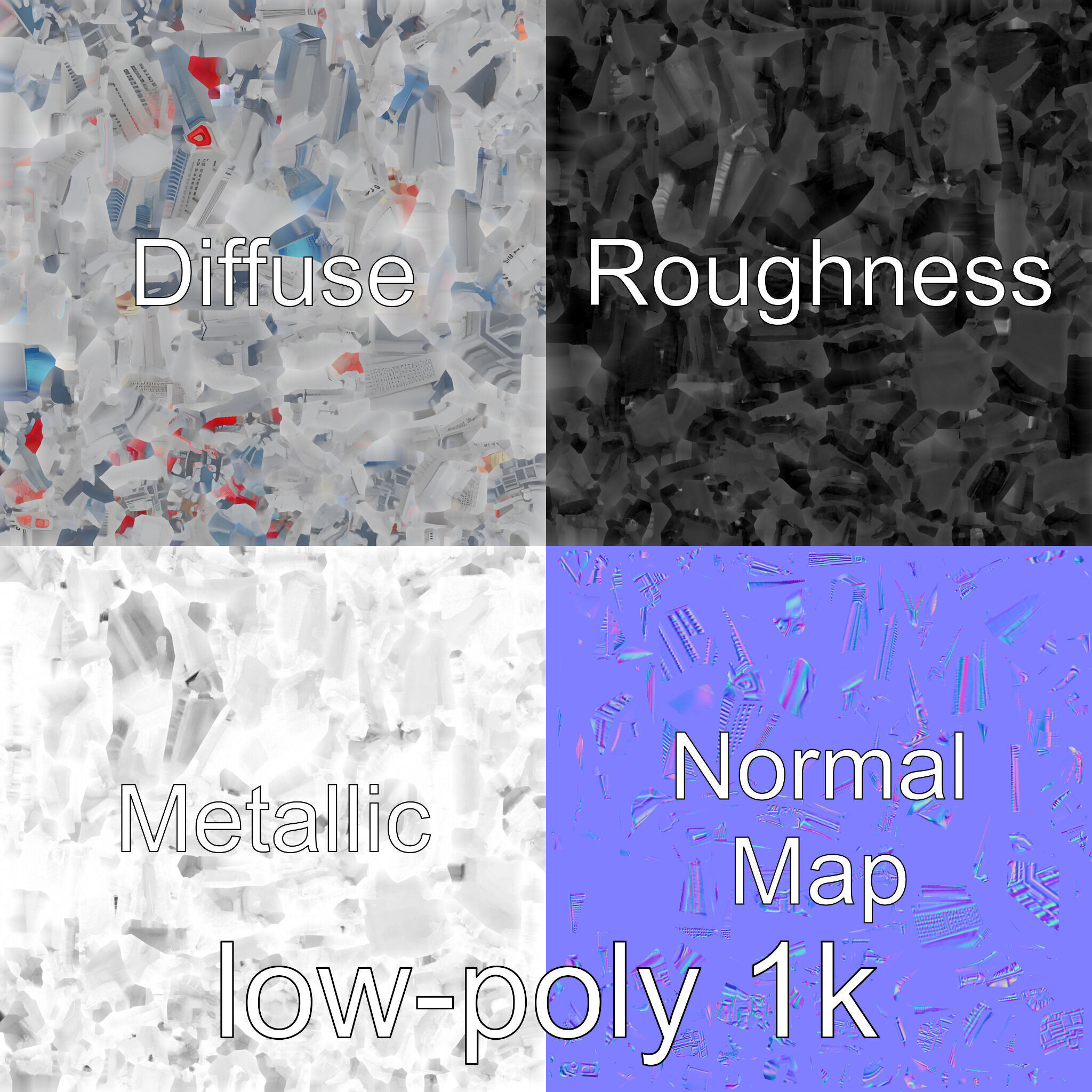 Cyberpunk Futuristic City Circular District Low-poly 3D model_33