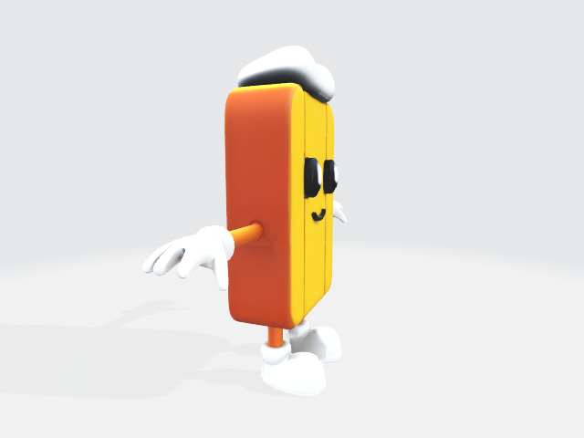 Fantasy character Low-poly 3D model_1