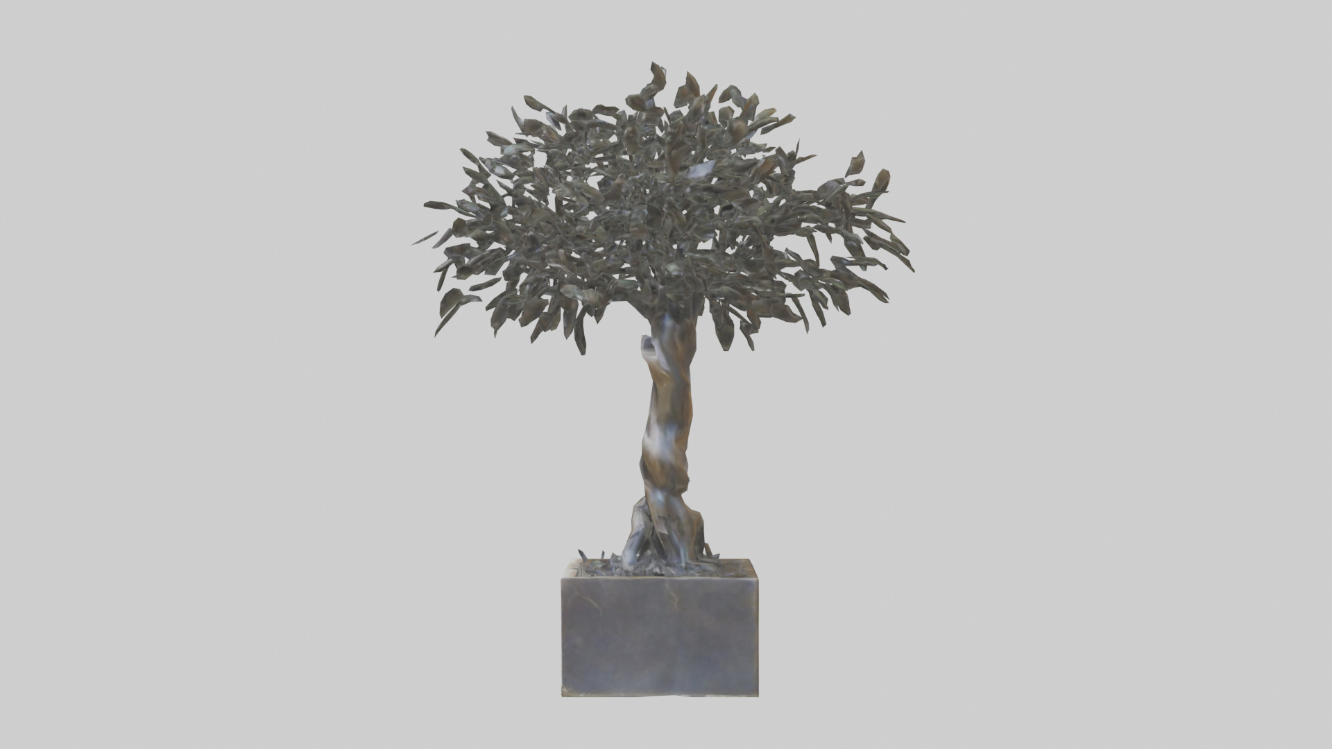 Tree of Life Abstract Sculpture statue model Low-poly 3D model_12