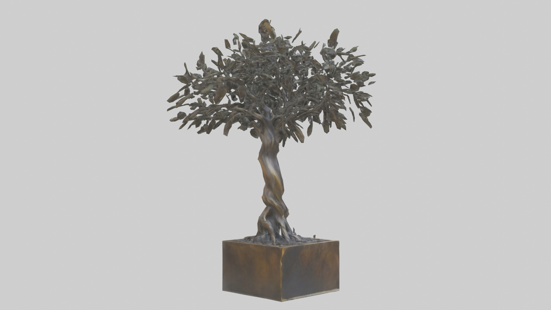 Tree of Life Abstract Sculpture statue model Low-poly 3D model_2