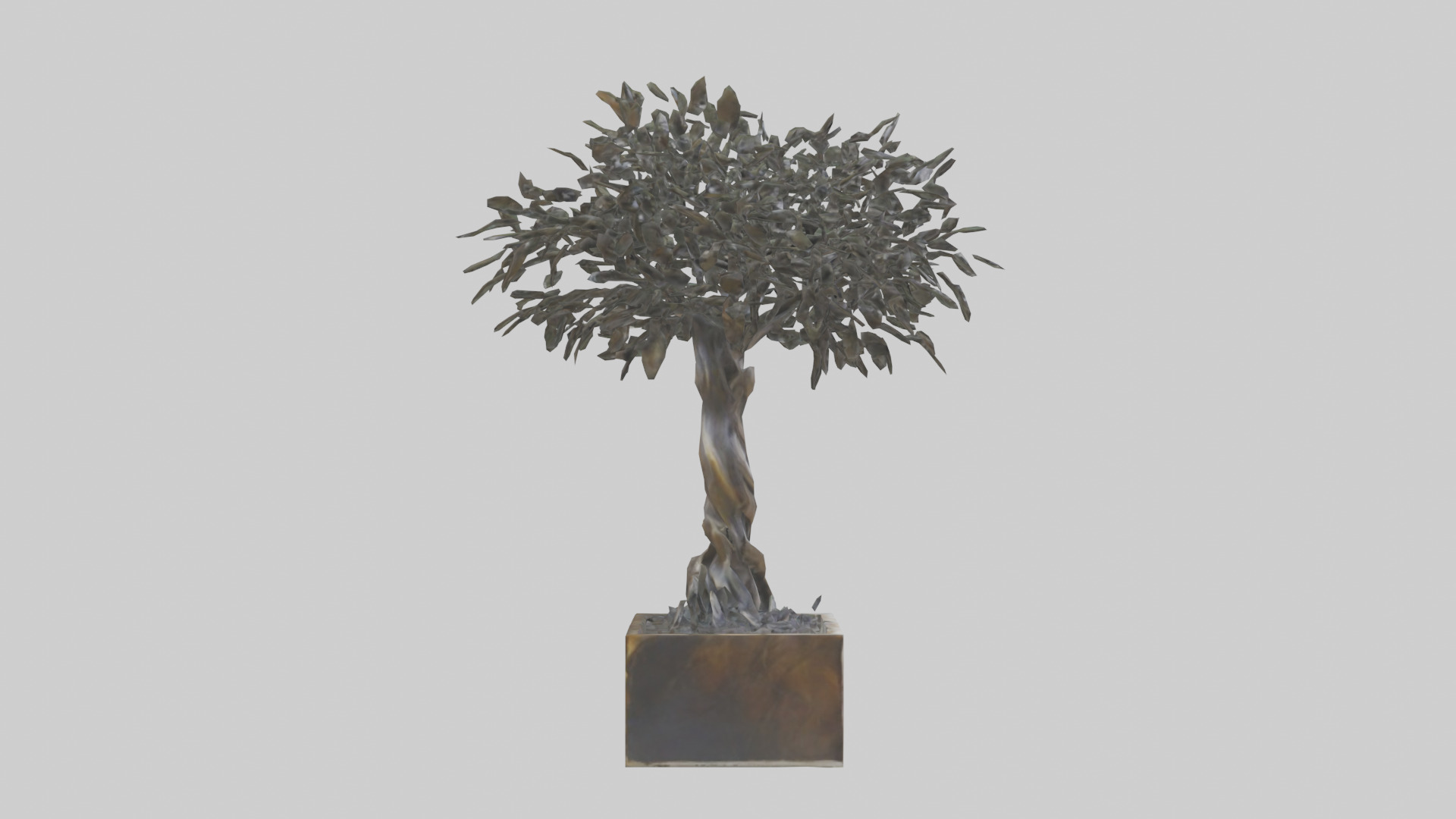 Tree of Life Abstract Sculpture statue model Low-poly 3D model_13