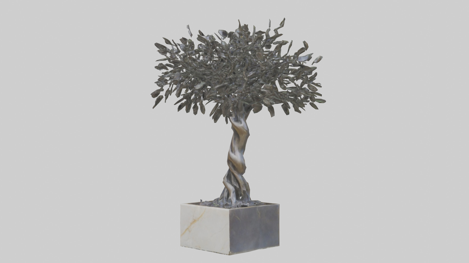 Tree of Life Abstract Sculpture statue model Low-poly 3D model_10
