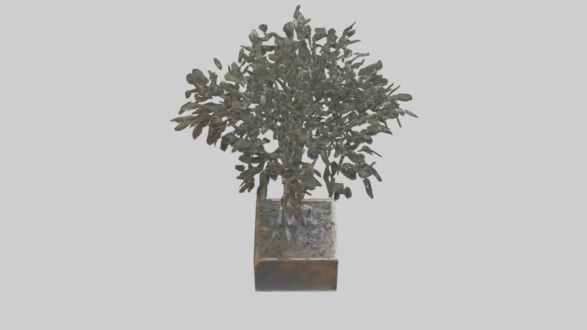 Tree of Life Abstract Sculpture statue model Low-poly 3D model_18