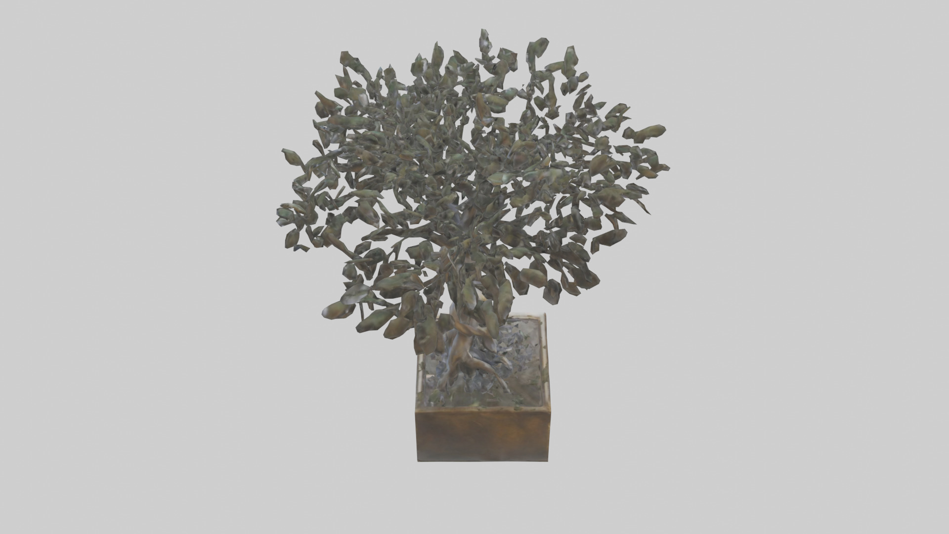 Tree of Life Abstract Sculpture statue model Low-poly 3D model_15