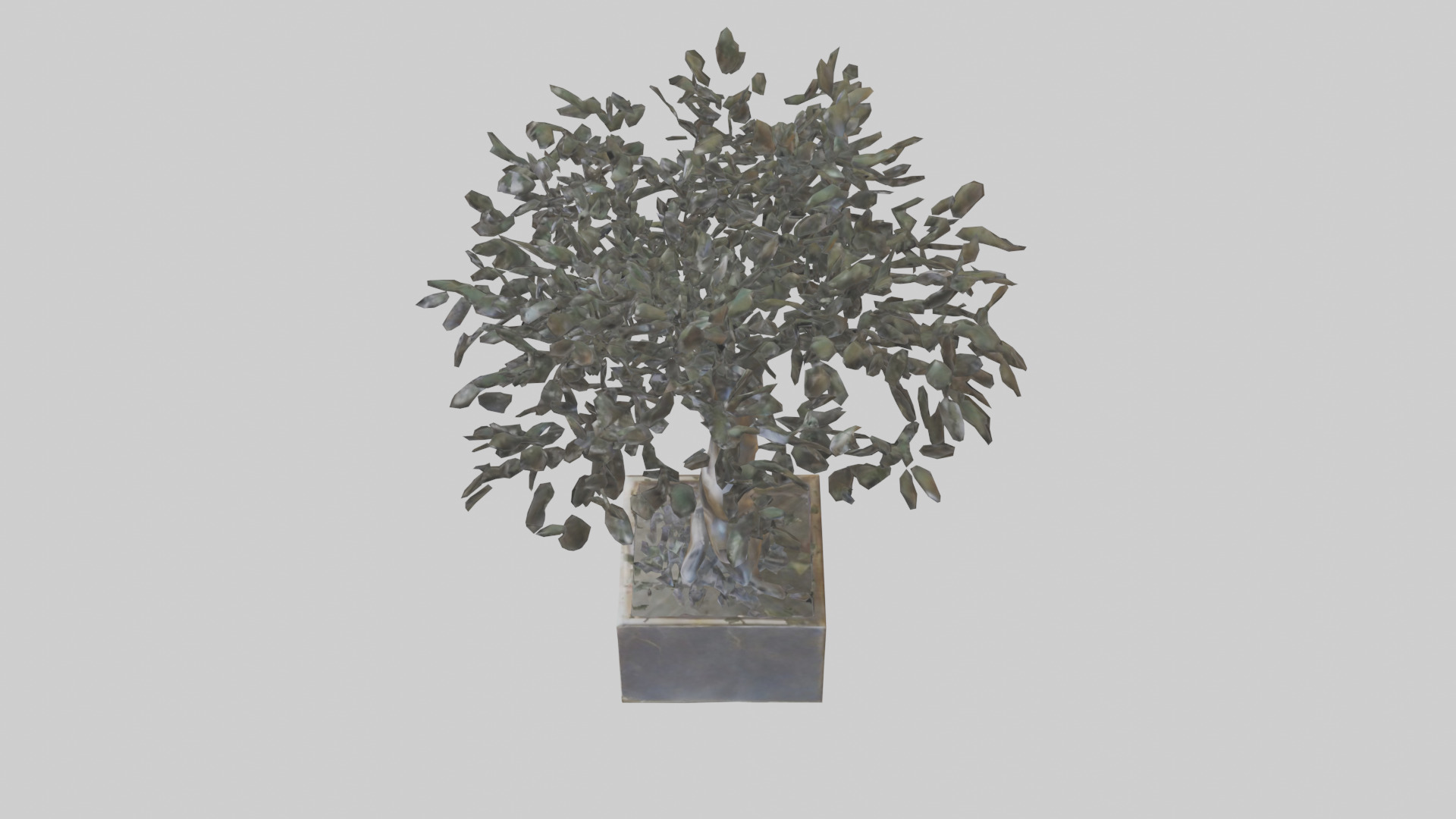 Tree of Life Abstract Sculpture statue model Low-poly 3D model_17