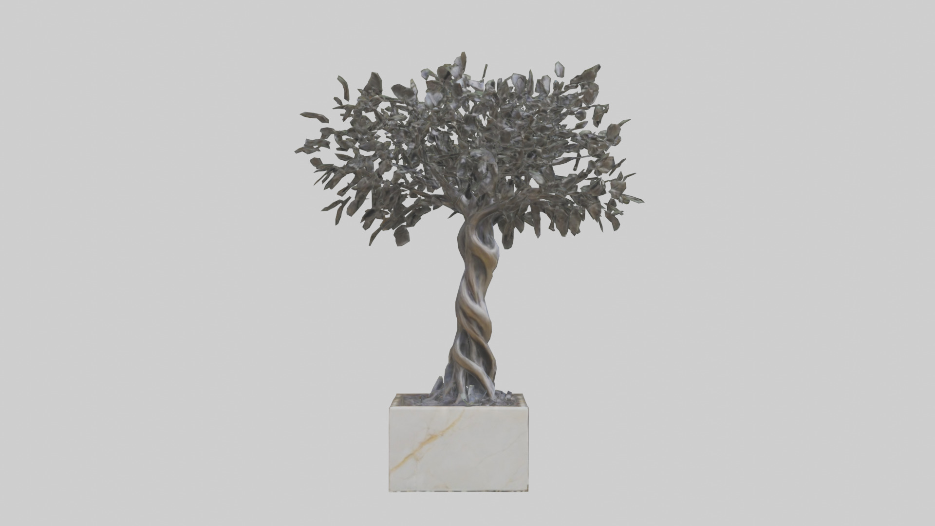 Tree of Life Abstract Sculpture statue model Low-poly 3D model_9