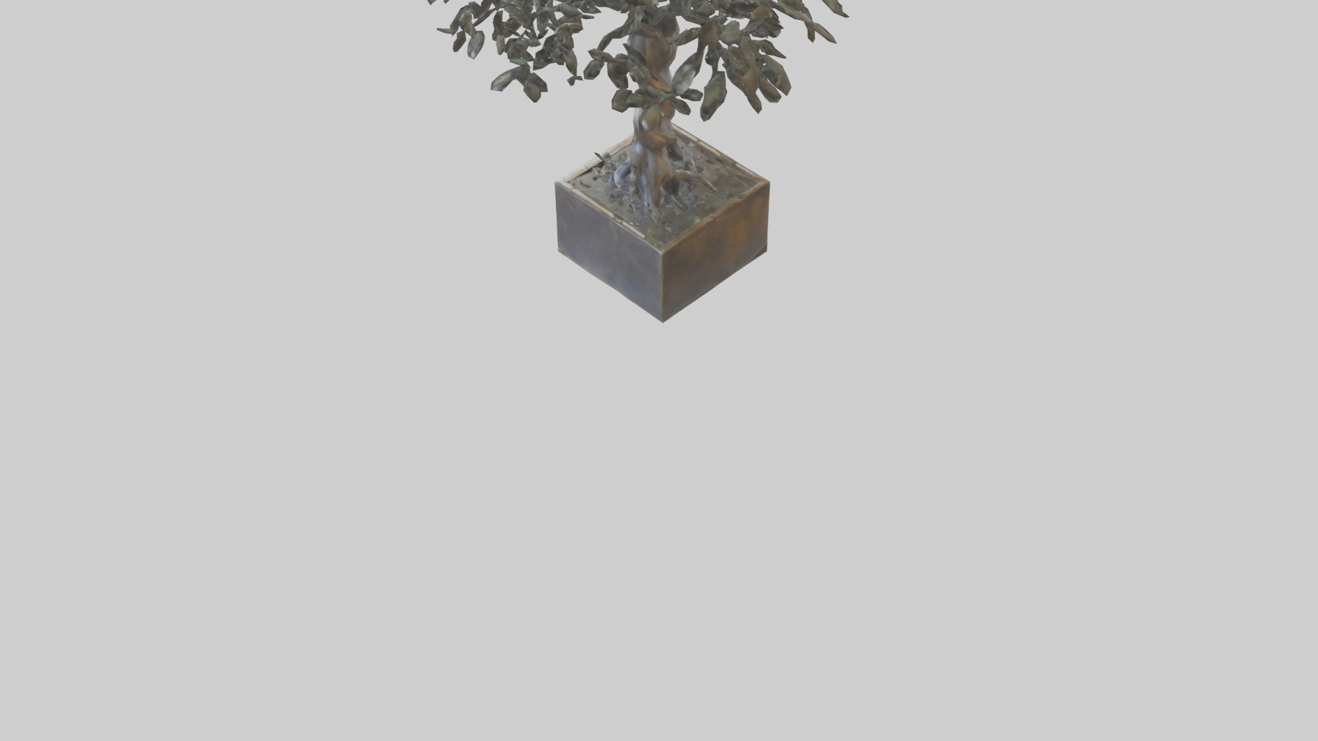 Tree of Life Abstract Sculpture statue model Low-poly 3D model_3