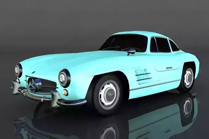 Mercedes-Benz 300 SL Low-poly 3D model