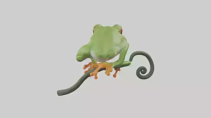 Tree Frog perched model