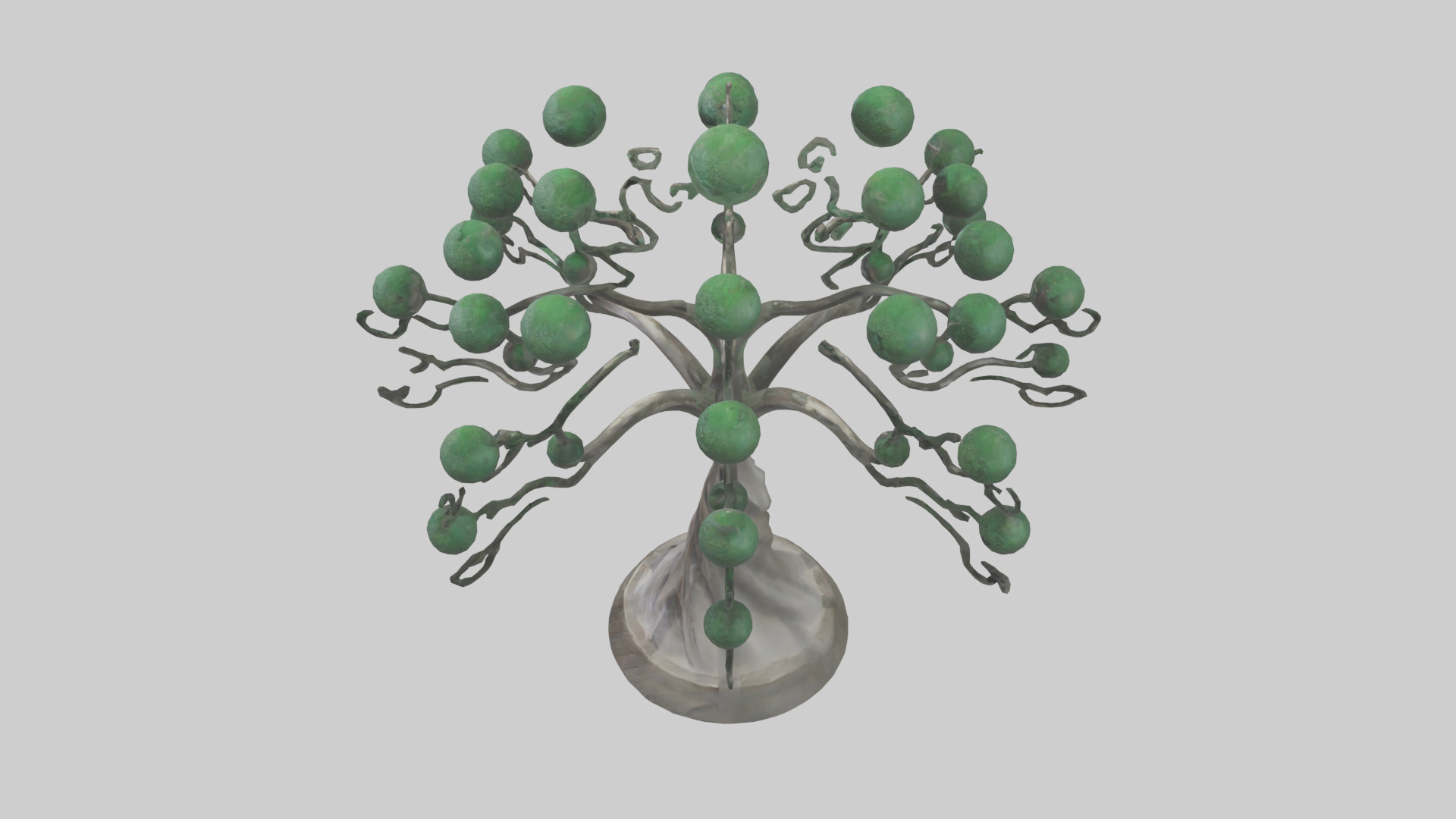 Tree Form Abstract Statue model Low-poly 3D model_17
