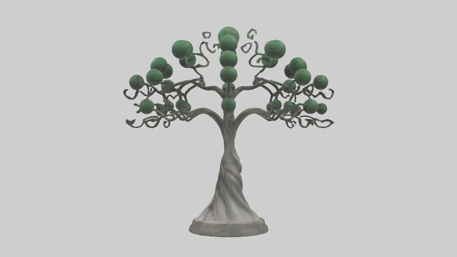 Tree Form Abstract Statue model Low-poly 3D model_12