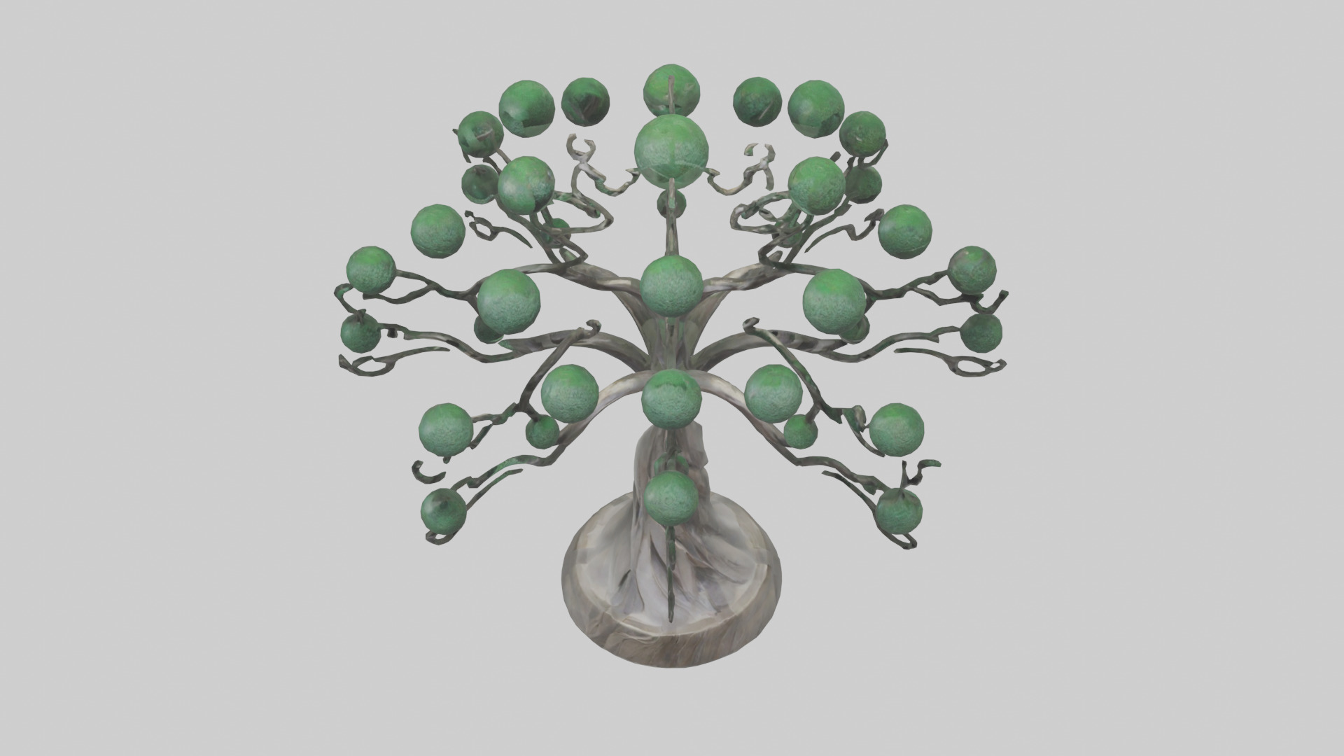 Tree Form Abstract Statue model Low-poly 3D model_16