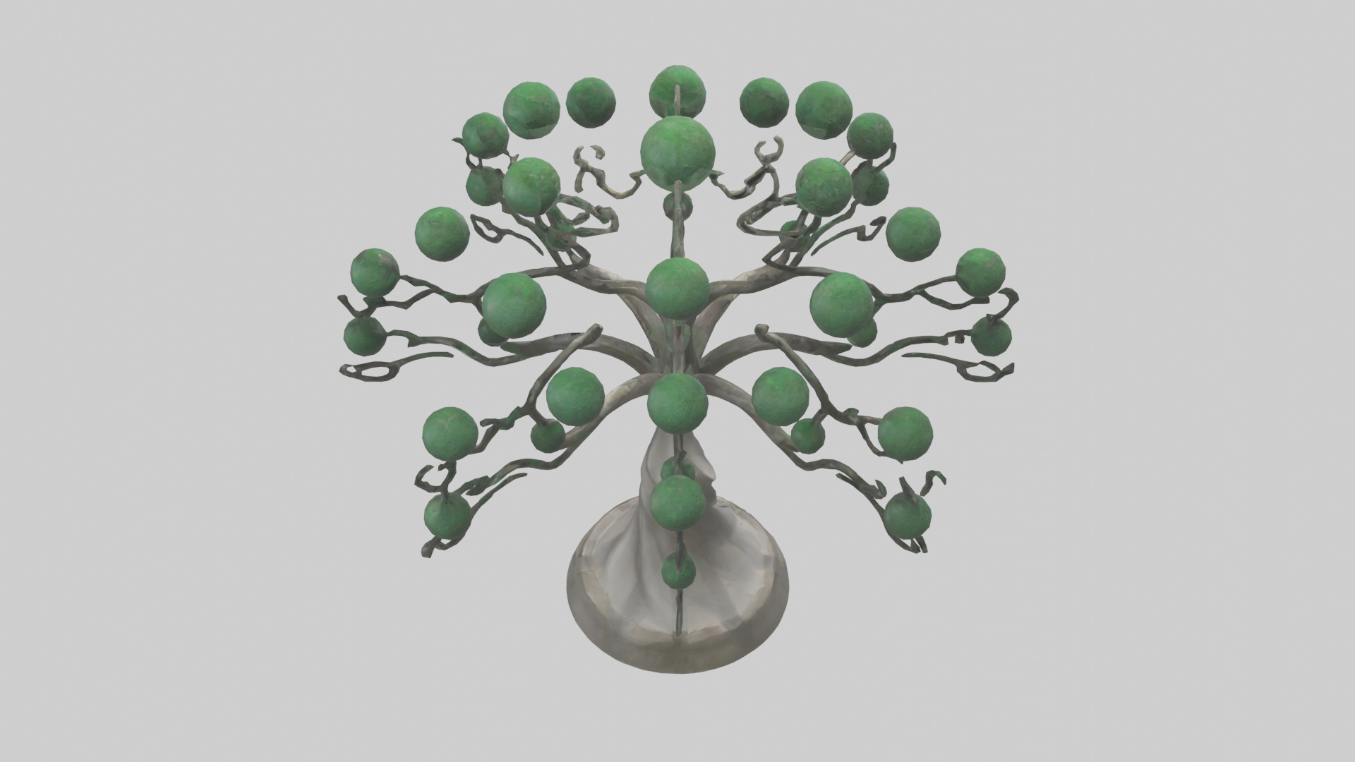 Tree Form Abstract Statue model Low-poly 3D model_15