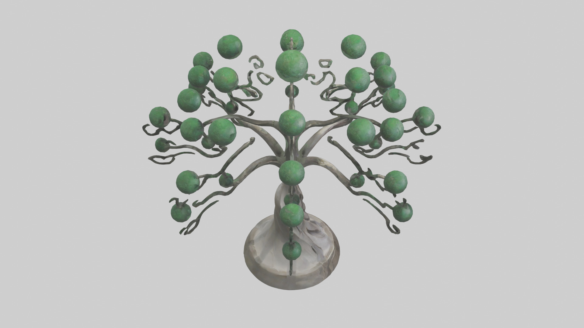 Tree Form Abstract Statue model Low-poly 3D model_18