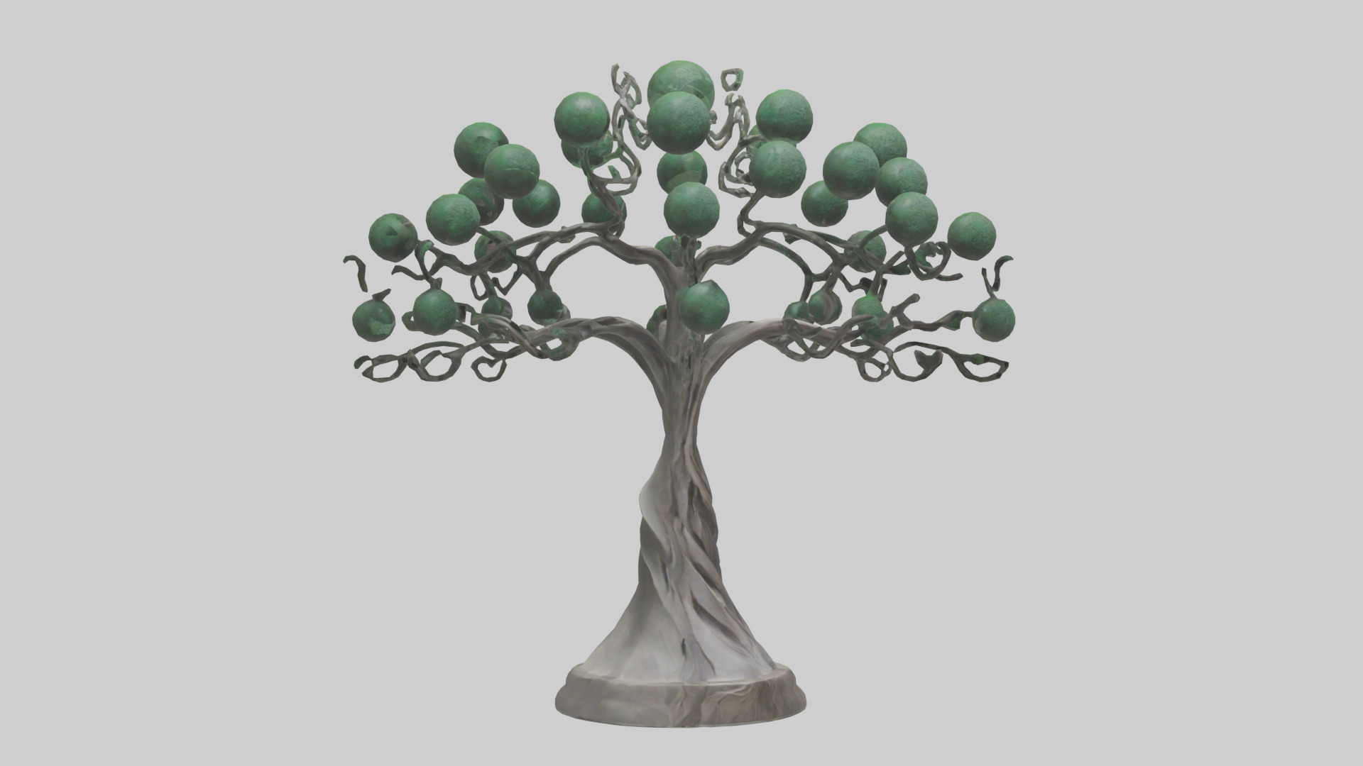 Tree Form Abstract Statue model Low-poly 3D model_7