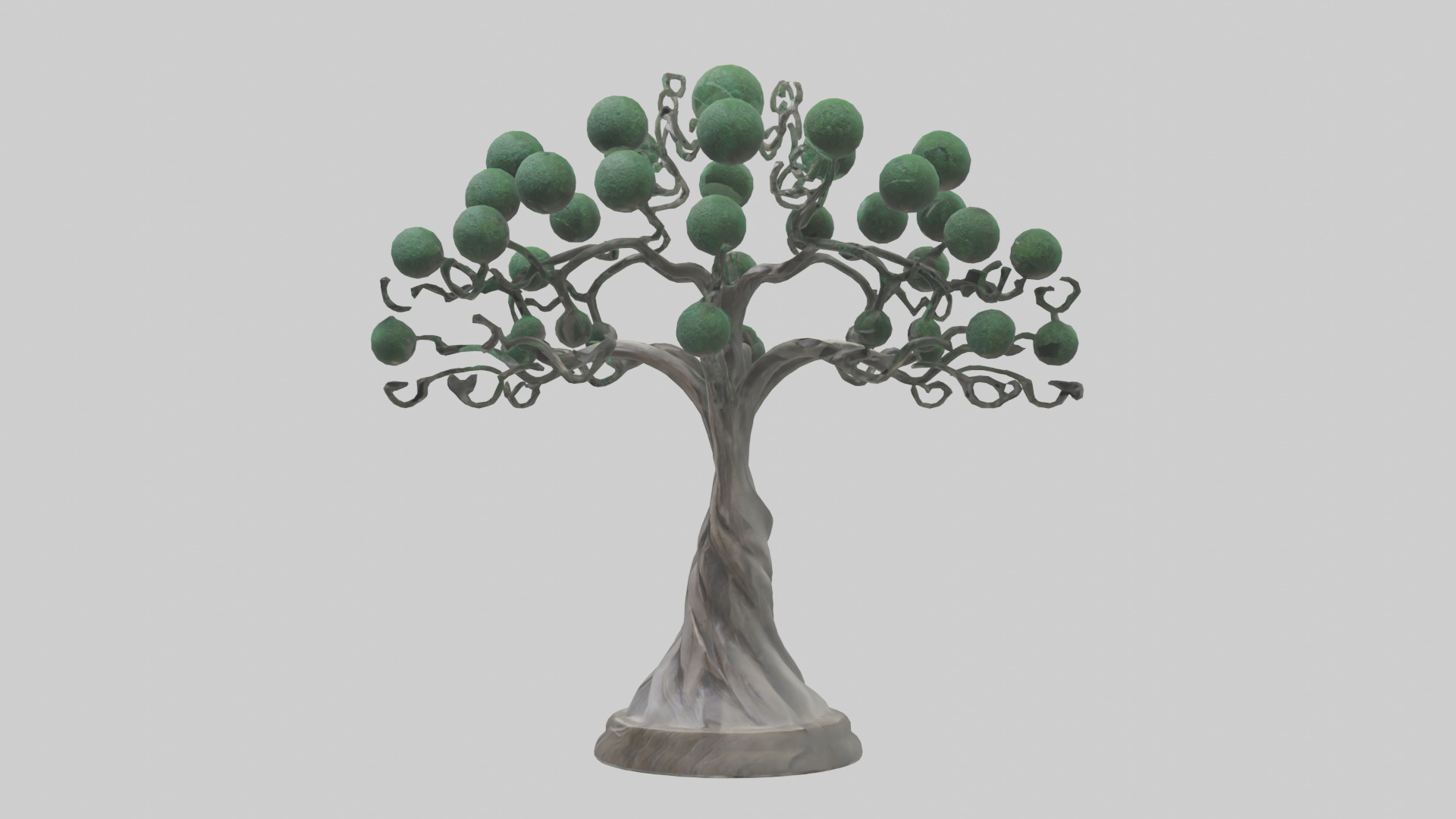 Tree Form Abstract Statue model Low-poly 3D model_8