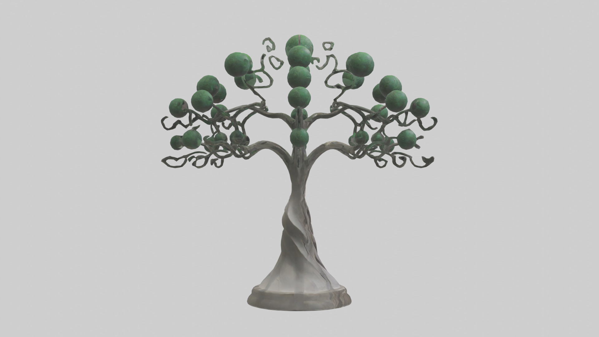 Tree Form Abstract Statue model Low-poly 3D model_13